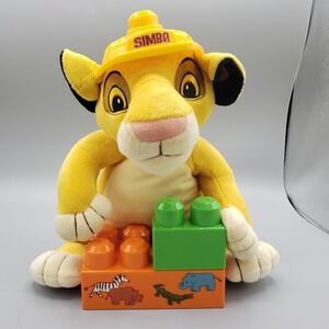 Disney Mega Bloks Build With Simba Lion King Plush Missing Yellow Block